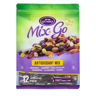KLEIN'S DELIGHTS MIX & GO Antioxidant Mix Nuts Berries Dark Chocolate 12 Pk 24OZ (1.5LB)
