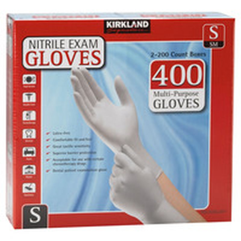 Kirkland SignatureÂ™ Nitrile Exam Gloves Multi-Purpose Latex Free ,200ct x 2