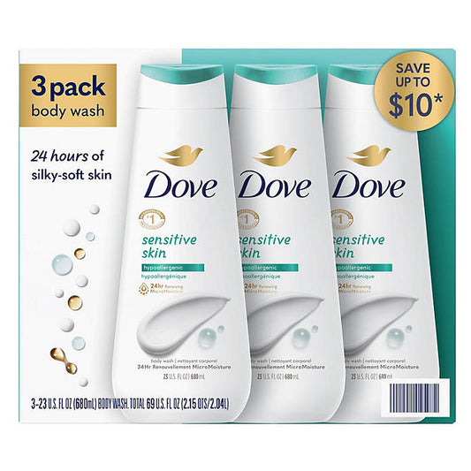 Dove Nourishing Body Wash, Sensitive Skin (23 fl. oz., 3 pk.)