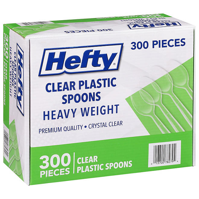 Hefty Clear Heavy-Weight Plastic Spoons (300 ct.)