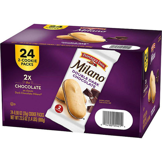 Milano Double Dark Chocolate Cookies (0.98 oz., 24 ct.)