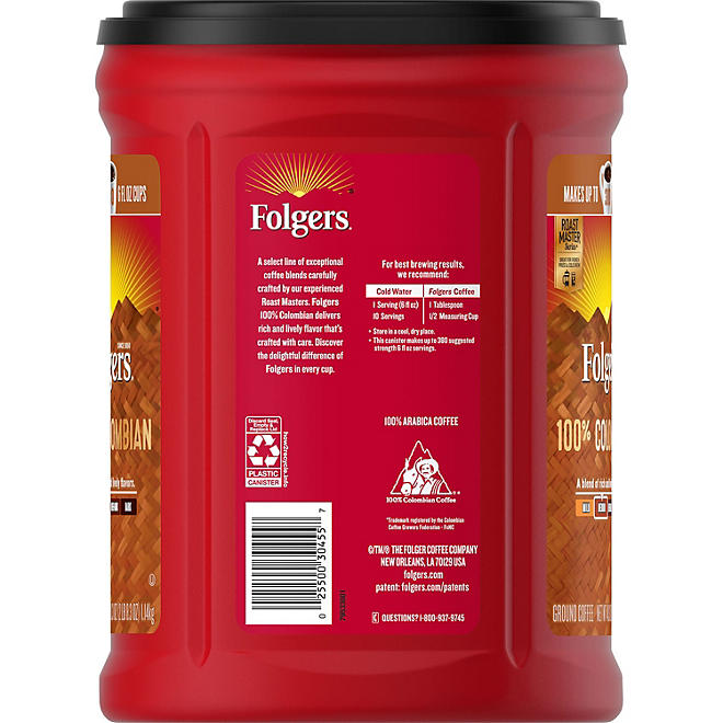Folgers 100% Medium Roast Ground Colombian Coffee (40.3 oz.)