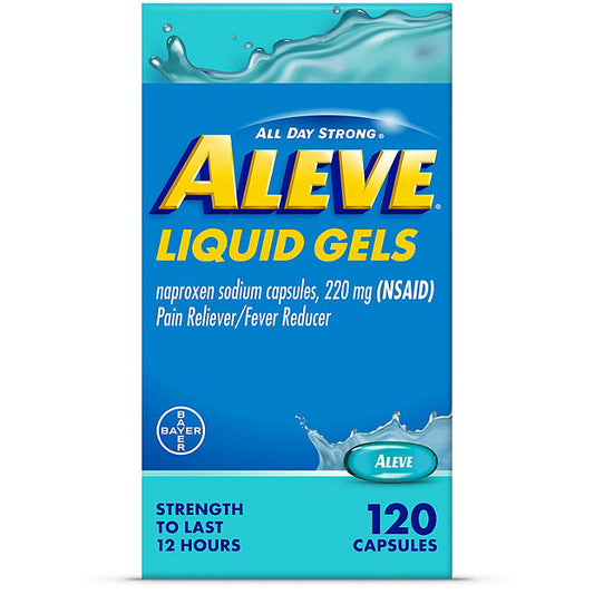 Aleve Naproxen Sodium Pain Reliever Liquid Gels (120 ct.)