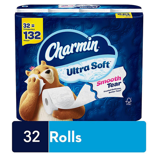 Charmin Ultra Soft Toilet Paper Extra Mega Rolls (231 Sheets/Roll, 32 Rolls)