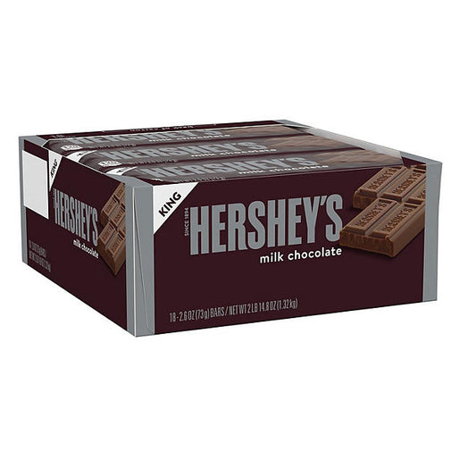 HERSHEY'S Milk Chocolate King Size Candy, Full Size, Bar (2.6 oz.)