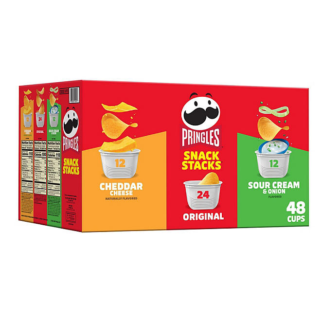 Pringles Potato Crisps Chips, Variety Pack, Snacks Stacks (33.8 oz. box, 48 ct.)