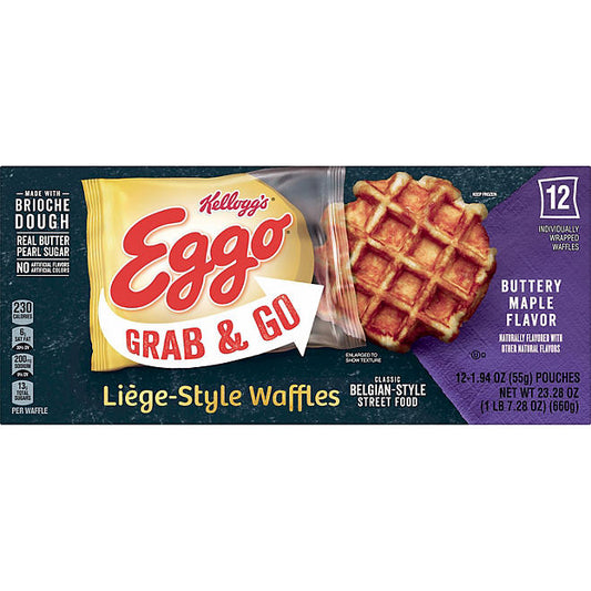 Kellogg's Eggo Waffles, Liege-Style Buttery Maple (12 ct.)