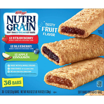 Kellogg's Nutri-Grain Bars Variety Pack (1.3 oz., 36 pk.)