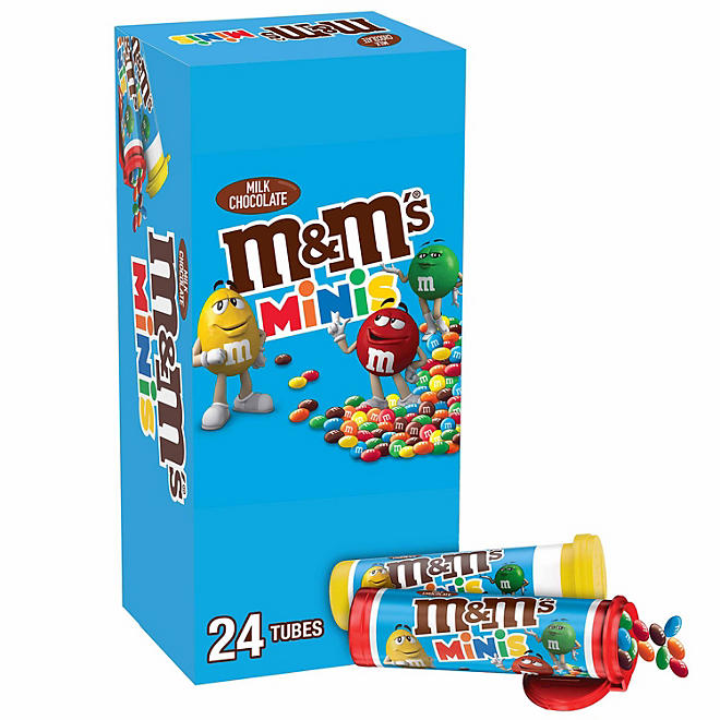 M&M'S MINIS Full Size Milk Chocolate Candy Resealable Tubes (1.08 oz., 24 ct.)