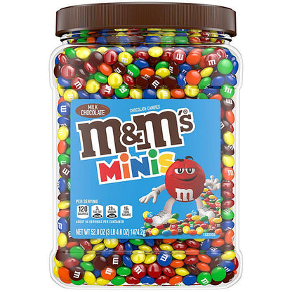 M&M's Minis Milk Chocolate Candy Bulk Jar 52 oz.