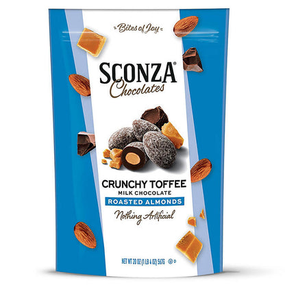 Sconza Crunchy Toffee Milk Chocolate Almonds (20 oz.)