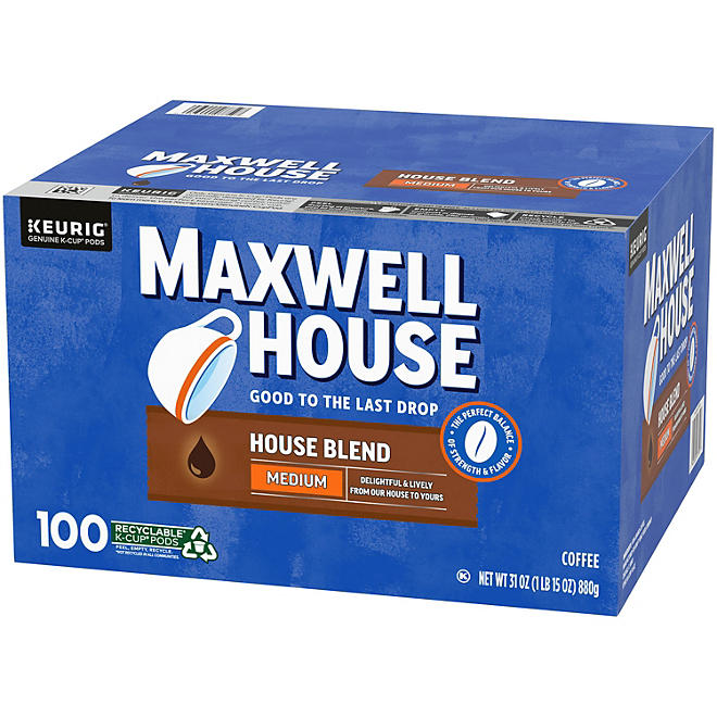 Maxwell House Medium Roast K-Cup Coffee Pods, House Blend (100 ct.)