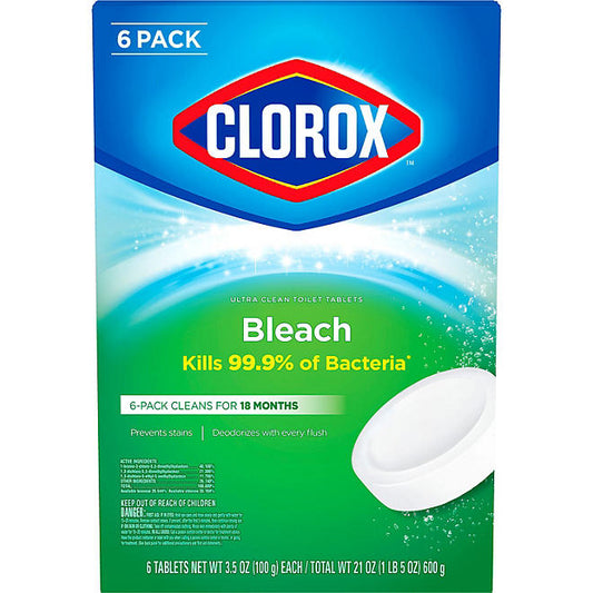 Clorox Ultra Clean Toilet Bowl Cleaner Tablets with Bleach (3.5 oz. tablets, 6 ct.)