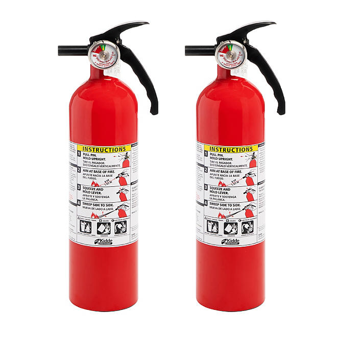 Kidde Twin Pack Fire Extinguisher Rated 1A10BC