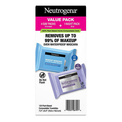 Neutrogena Makeup Remover & Night Calming Cleansing Towelettes (25 ct., 5 pk.)