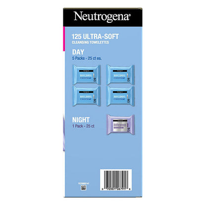 Neutrogena Makeup Remover & Night Calming Cleansing Towelettes (25 ct., 5 pk.)