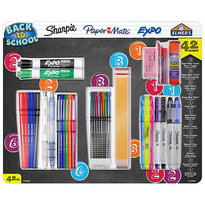 Back to School Supplies Kit, Elmer’s, Sharpie & More, 42 Count