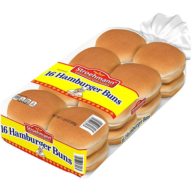 Stroehmann Hamburger Buns (24oz/16ct)