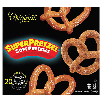 SuperPretzel Soft Pretzels, King Size, Frozen (20 ct.)