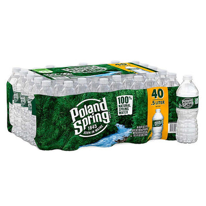 Poland Spring 100% Natural Spring Water (16.9 oz. bottles, 40 pk.)