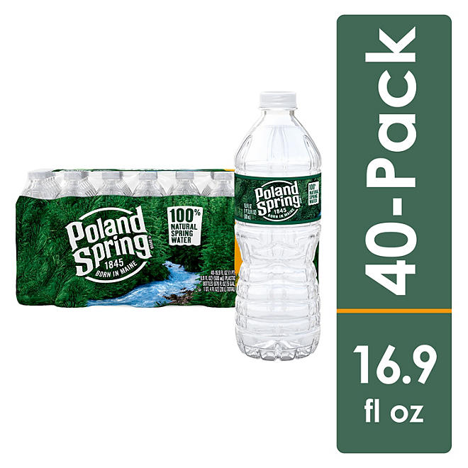 Poland Spring 100% Natural Spring Water (16.9 oz. bottles, 40 pk.)