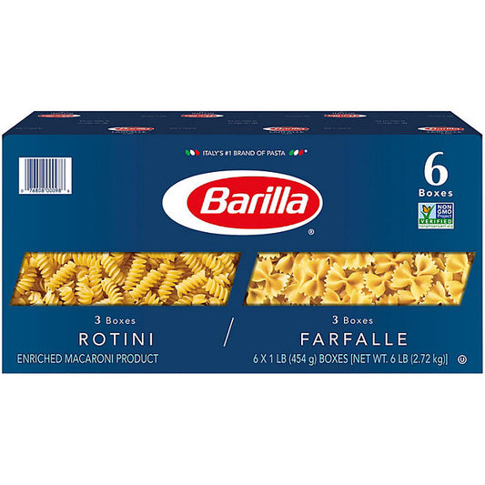 Barilla Pasta Rotini & Farfalle Variety Pack (16 oz., 6 pk.)