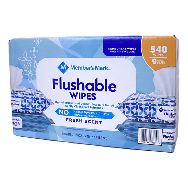 Member's Mark Flushable Scented Wipes (540 ct.)
