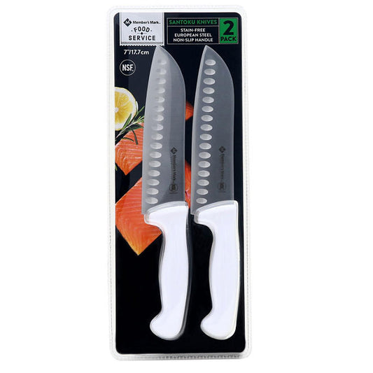 Member's Mark 7" Santoku Slicing Knife with Non-Slip Handle (2 pk.)