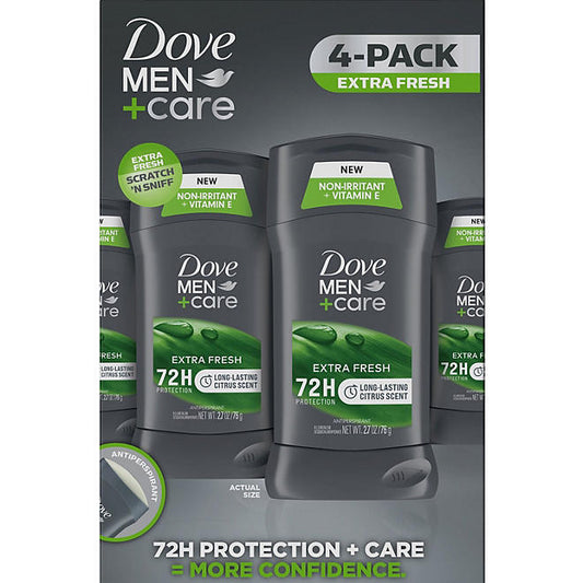 Dove Men+Care Antiperspirant Deodorant, Extra Fresh (2.7 oz., 4 pk.)