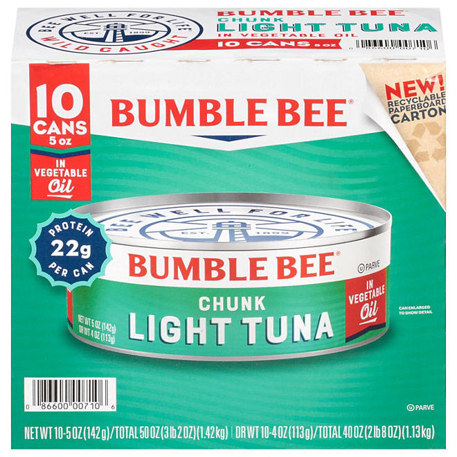 Bumble Bee Chunk Light Tuna in Oil (5 oz., 10 ct.)