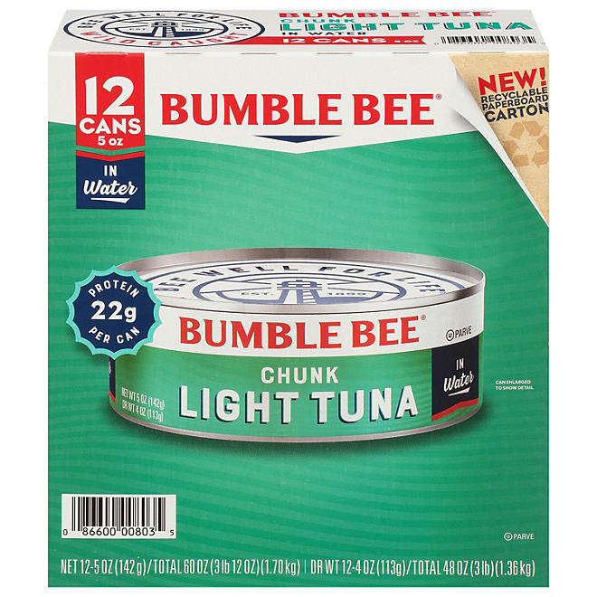 Bumble Bee Chunk Light Tuna in Water (5 oz., 12 ct.)