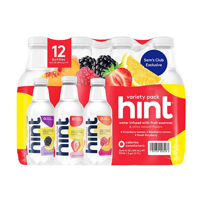 Hint Flavored Water Summer Variety Pack (16 fl. oz., 12 pk.)