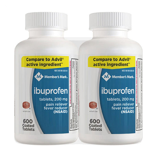 Member's Mark Ibuprofen Tablets 200 mg. (600 ct., 2 pk.)