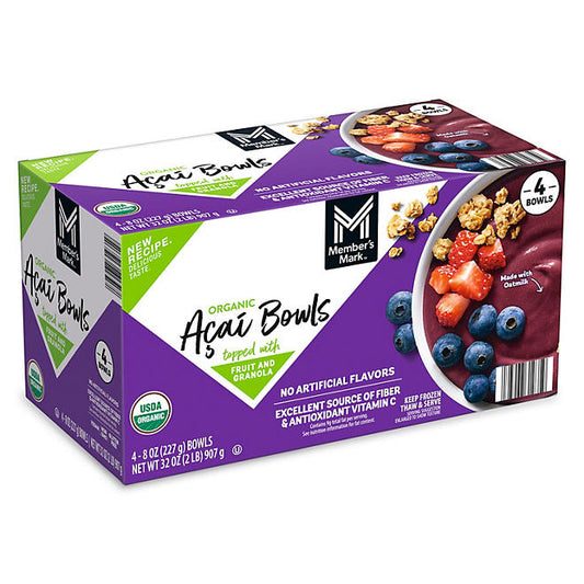 Member's Mark Organic Acai Smoothie Bowls (4 ct.)