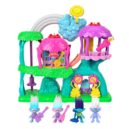 Imaginext Trolls Lights and Sounds Rainbow Treehouse Bundle