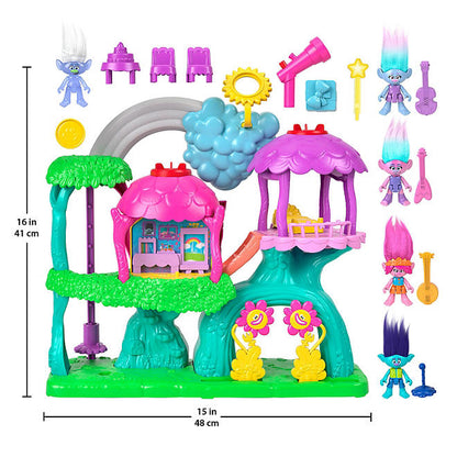 Imaginext Trolls Lights and Sounds Rainbow Treehouse Bundle