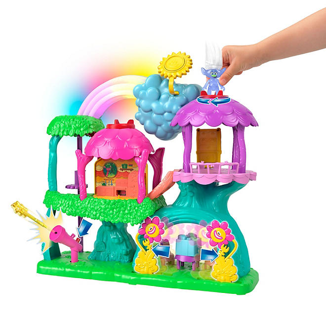 Imaginext Trolls Lights and Sounds Rainbow Treehouse Bundle