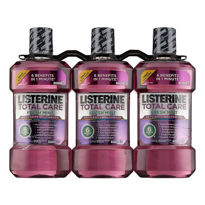 Listerine Total Care Mouthwash, Fresh Mint (33.8 fl. oz., 3 pk.)