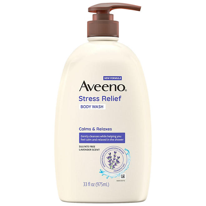 Aveeno Stress Relief Body Wash with Lavender & Chamomile (33 fl. oz., 2 pk.)