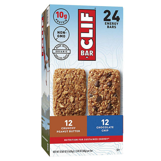 CLIF Bar Energy Bar, Variety Pack (2.4 oz., 24 ct.)