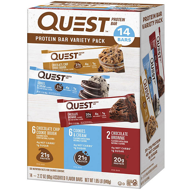Quest Protein Bar Chocolate Brownie (12 Bars) By Quest, 52% OFF