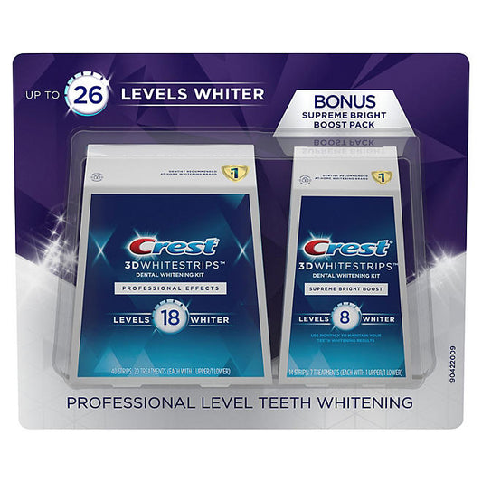 Crest 3D Whitestrips Professional Effects & Supreme Bright Dual Pack