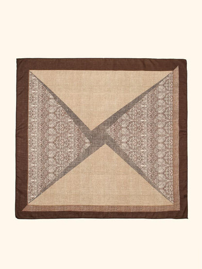 MATTE CHIFFON PLAID PRINT LARGE SCARF