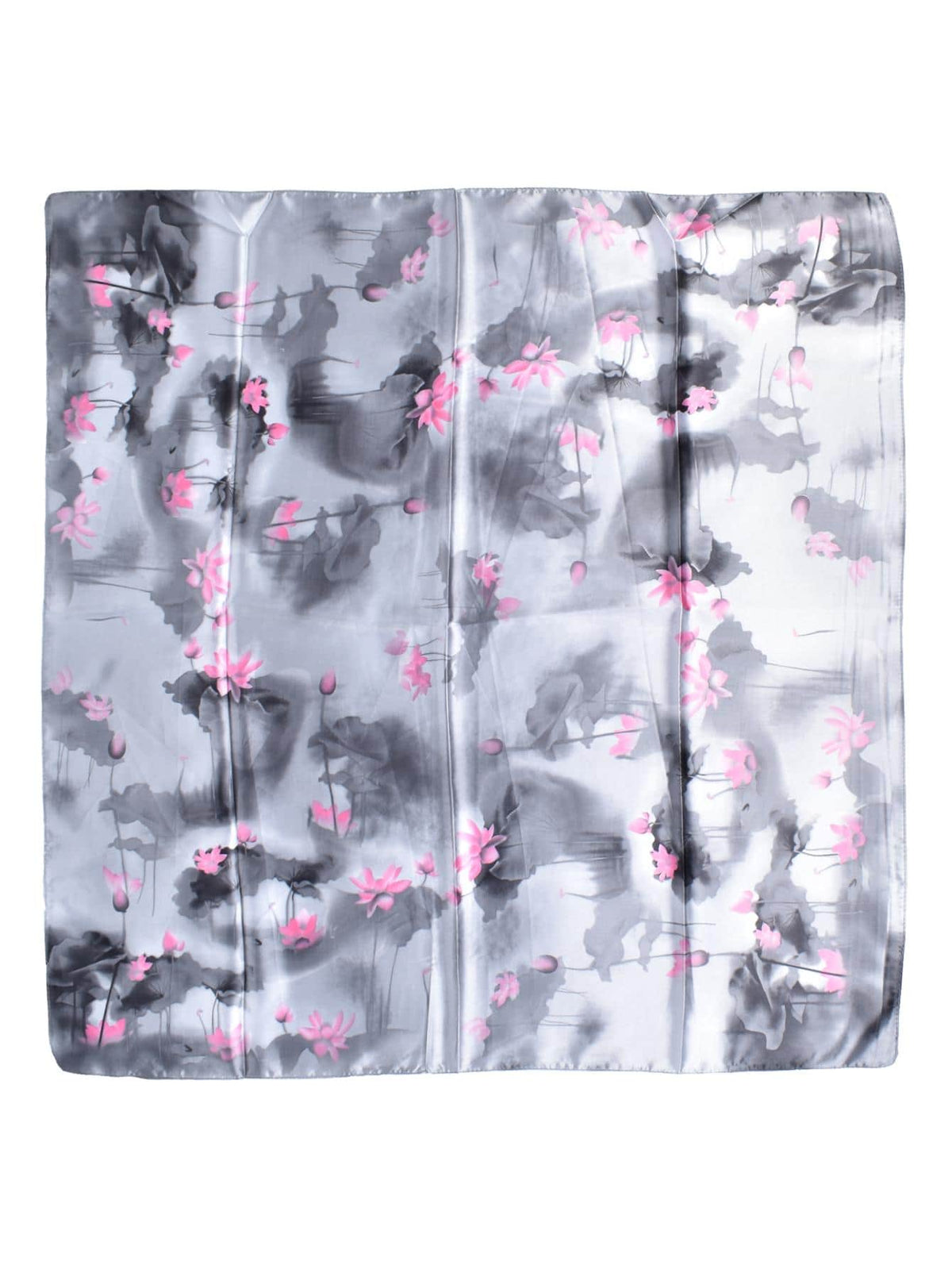 SILK TEXTURE FLORAL SHADOW SCARF