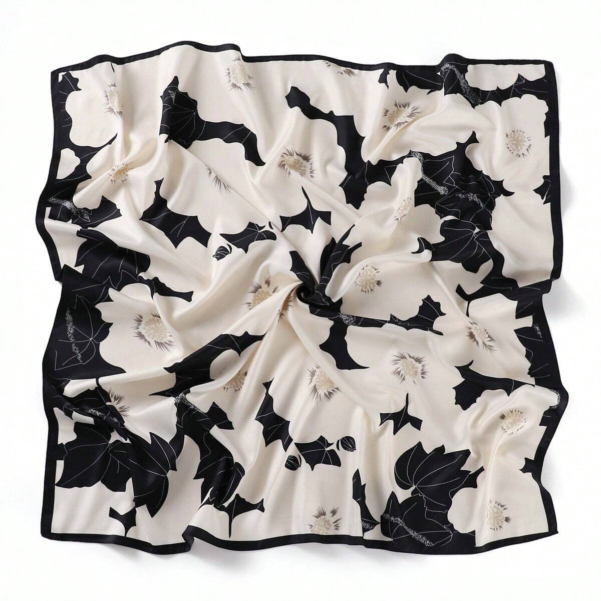 FLORAL ELEGANT SATIN SCARF