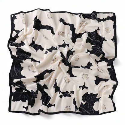 FLORAL ELEGANT SATIN SCARF