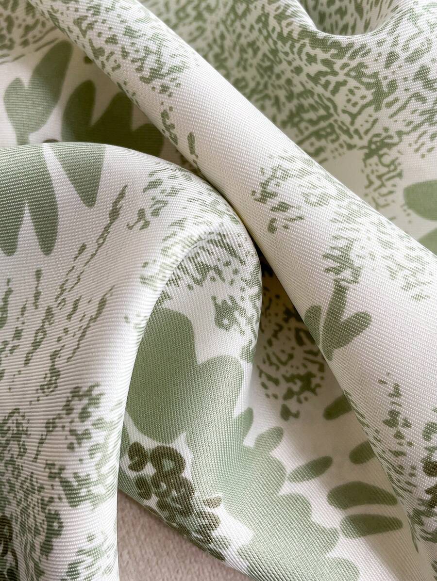 SILK TEXTURE FLORAL PRINT SCARF