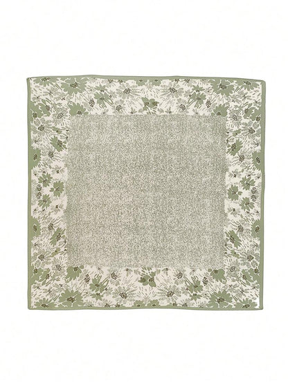 SILK TEXTURE FLORAL PRINT SCARF
