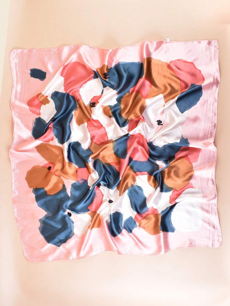ELEGANT SILK TEXTURE MULTI COLOR PRINT SCARF