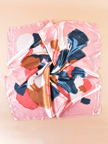 ELEGANT SILK TEXTURE MULTI COLOR PRINT SCARF